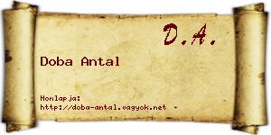 Doba Antal névjegykártya