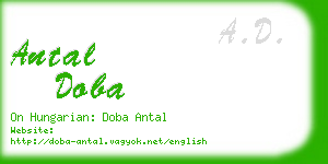 antal doba business card